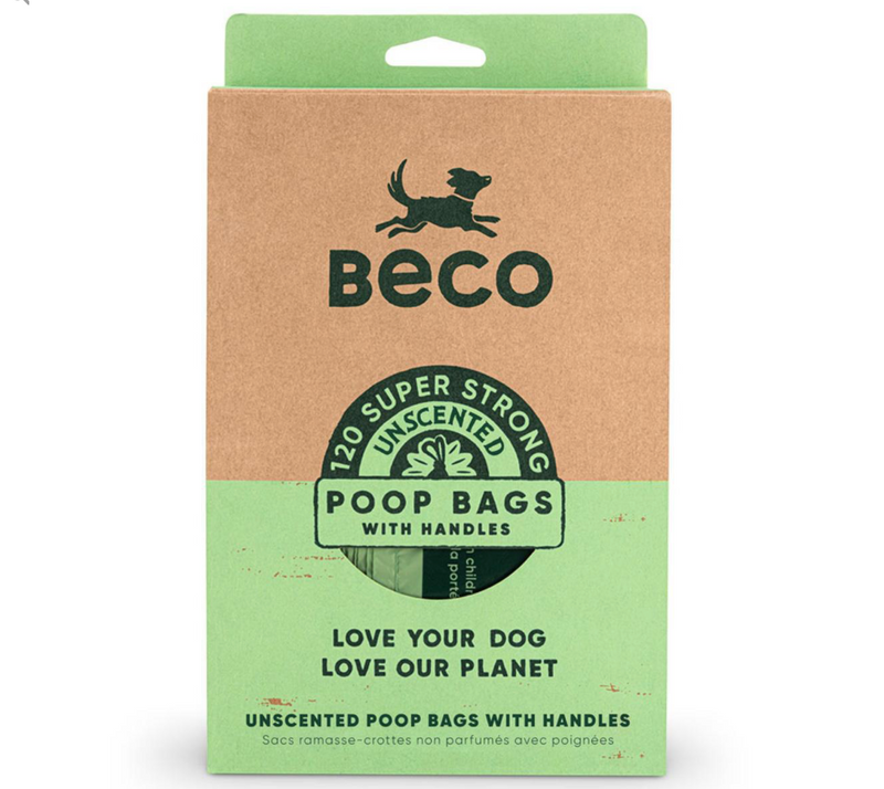 Beco Pets BecoBags Eco Friendly Handle Dog Poop Bags 120 per pack