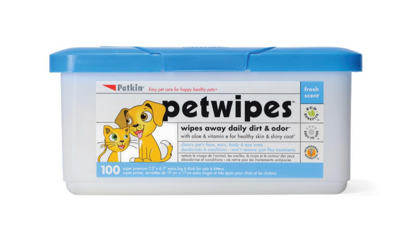 Petkin Petwipes Dog & Cat Wipes 100 per pack