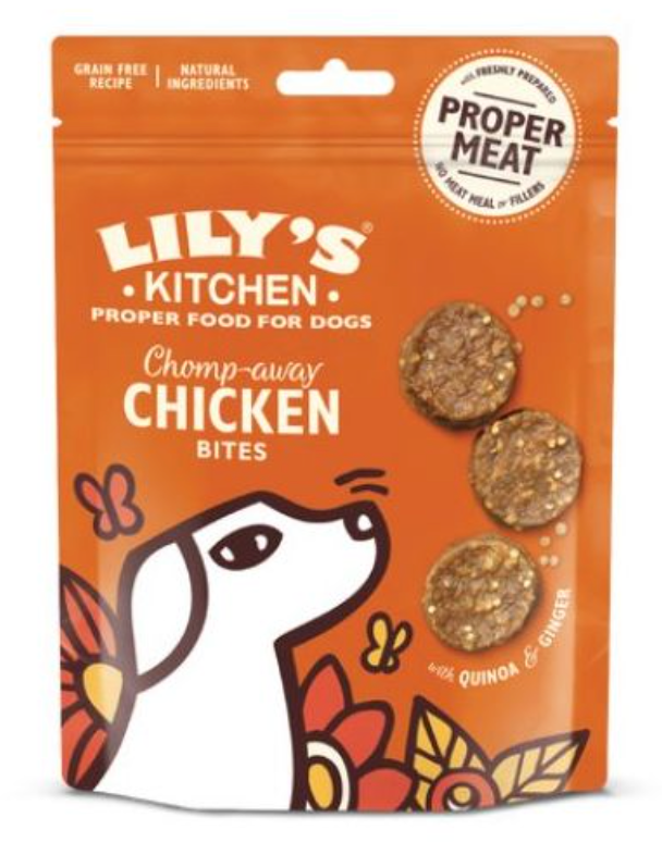 Lily's Kitchen Dog Treats Chomp-away Chicken Bites 70g