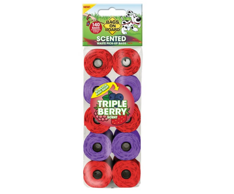 Bags on Board Triple Berry Scented Refill roll