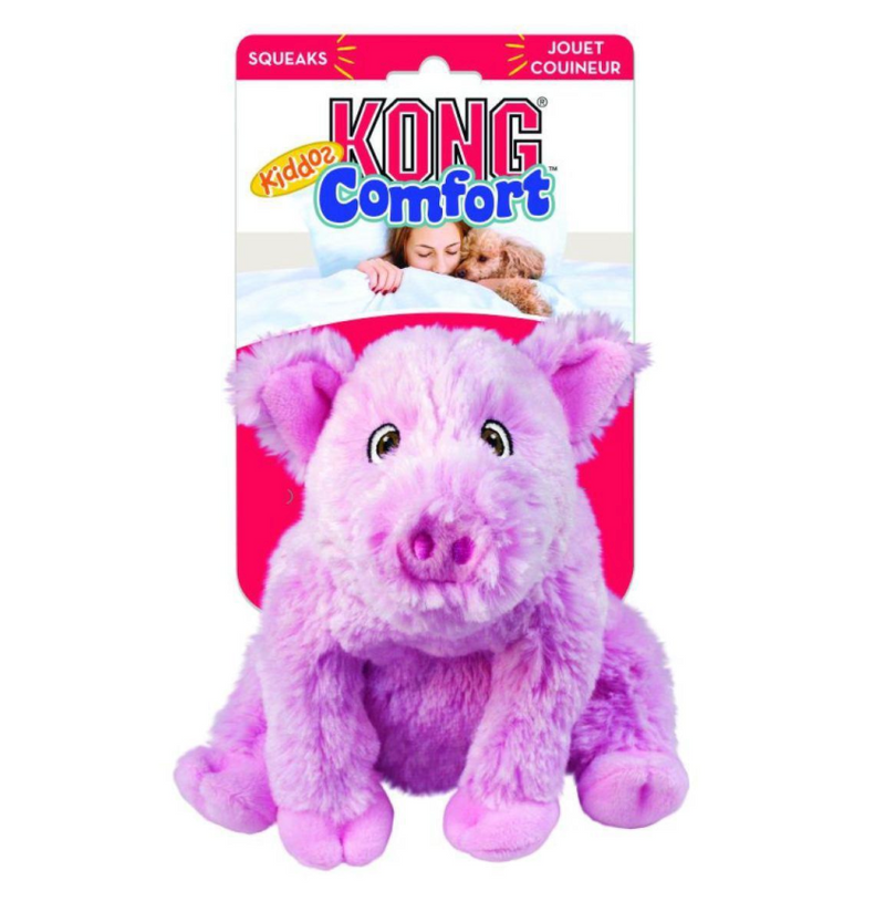 KONG Comfort Kiddos Pig Dog Toy, Small