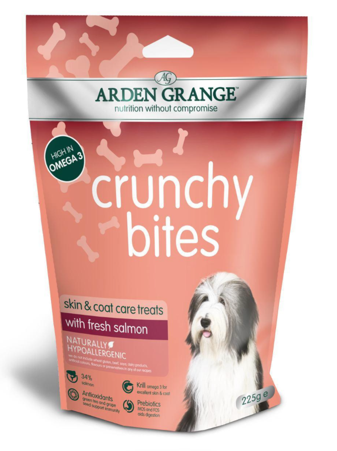 Arden Grange Crunchy Bites Salmon Dog Treats 225g