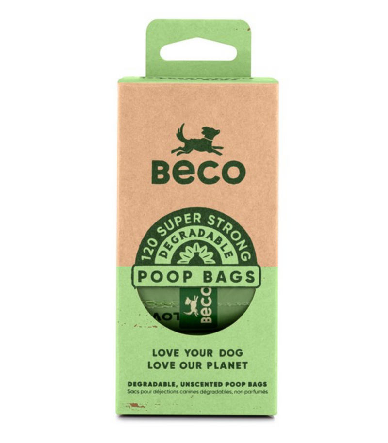 Beco Degradable Poop Bags Unscented 120 Pack
