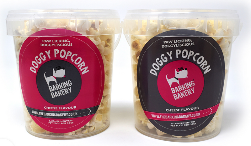 The Barking Bakery Doggy Cheesey Pupcorn Tub