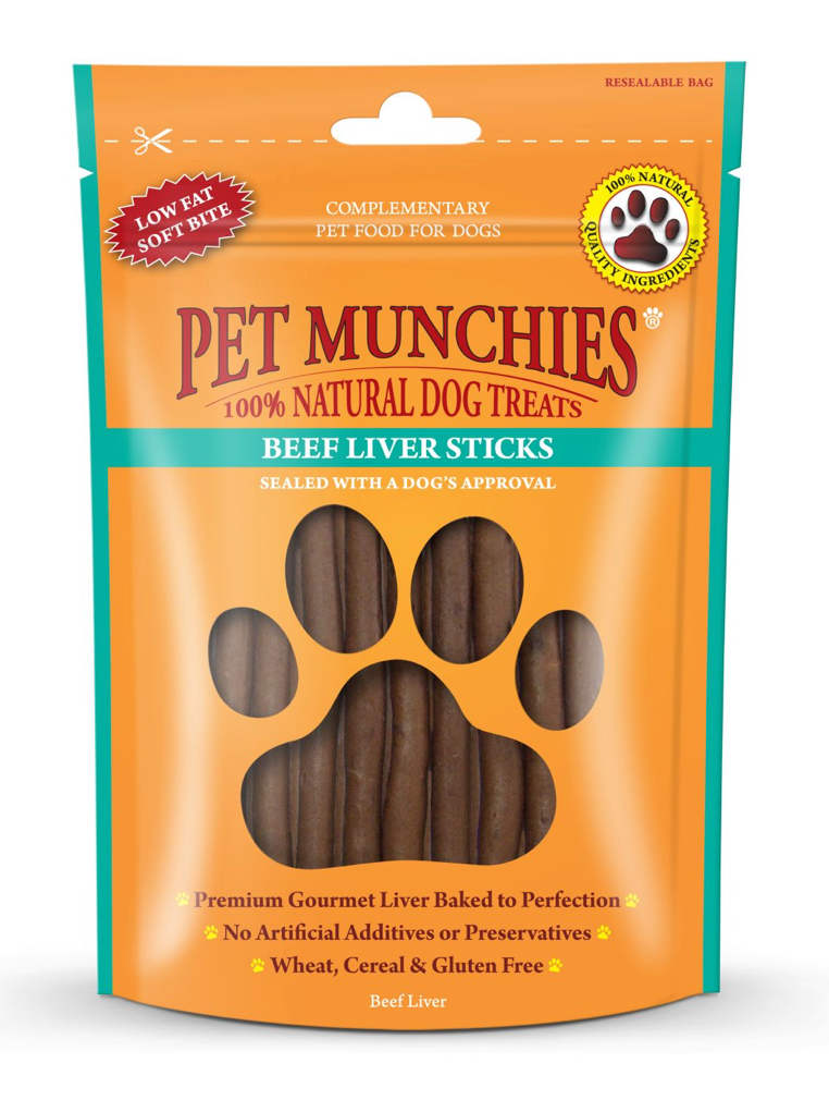 Pet Munchies Beef Liver Sticks 90g