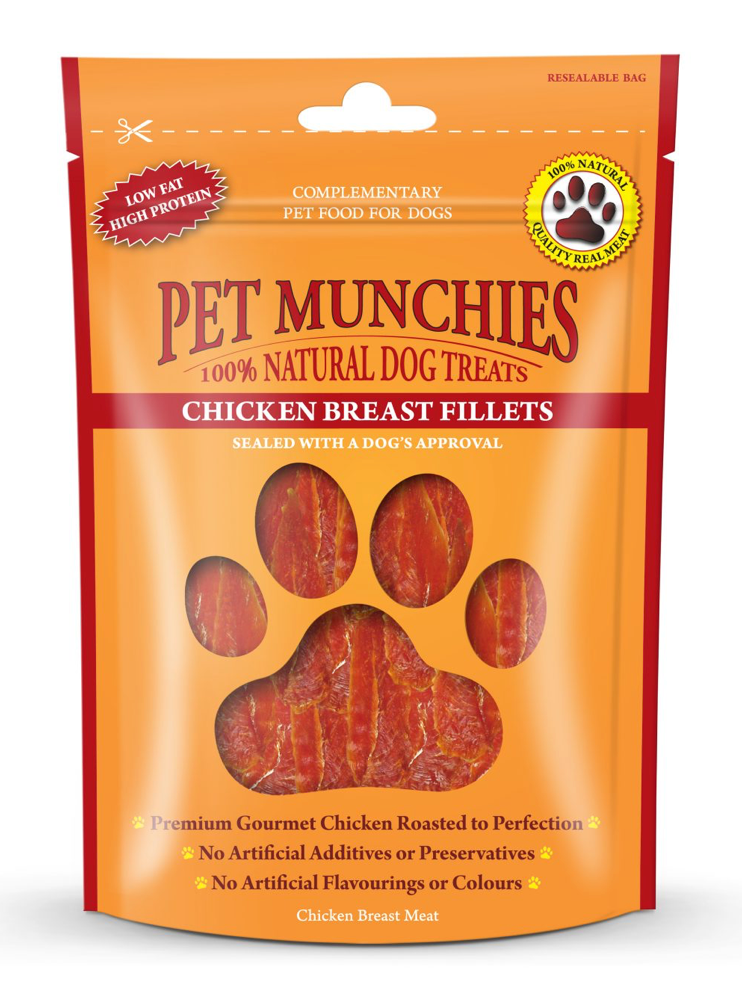 Pet Munchies Chicken Breast Fillets 100g