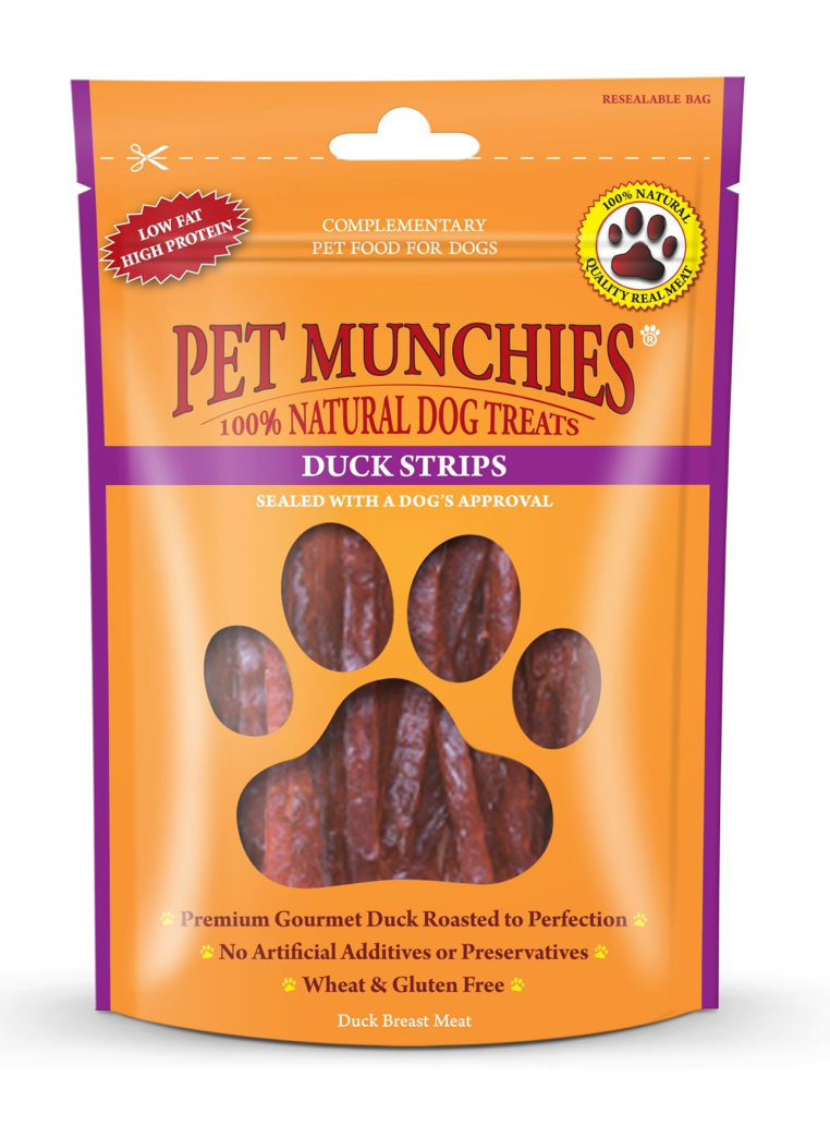 Pet Munchies Duck Strips 90g