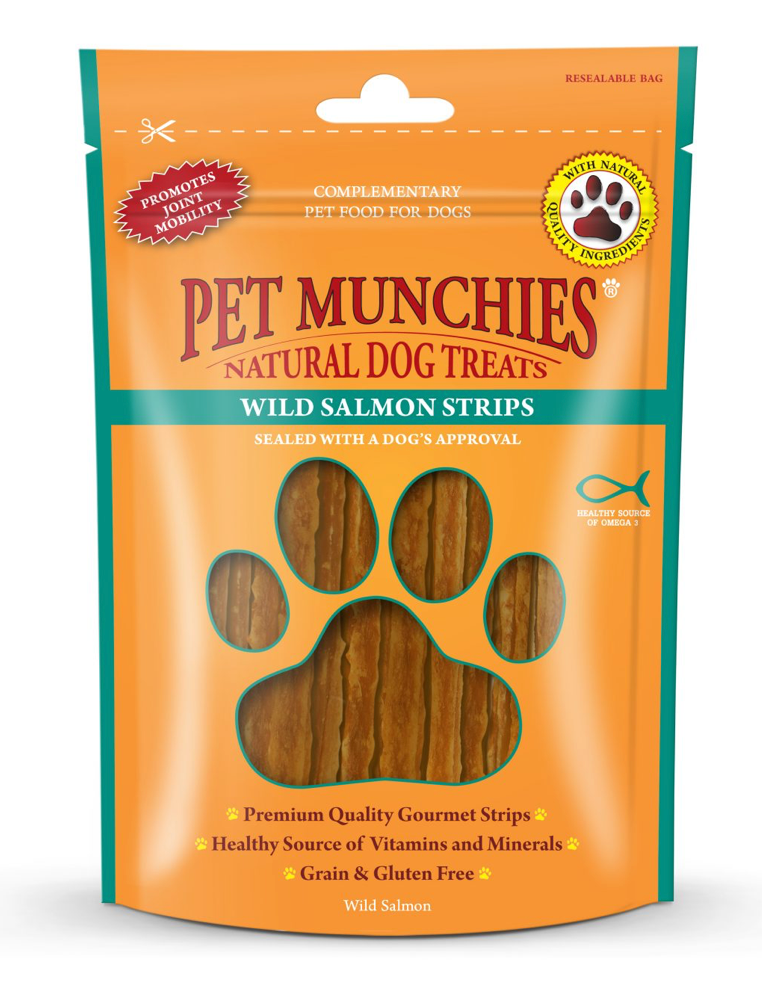 Pet Munchies Wild Salmon Strips 80g