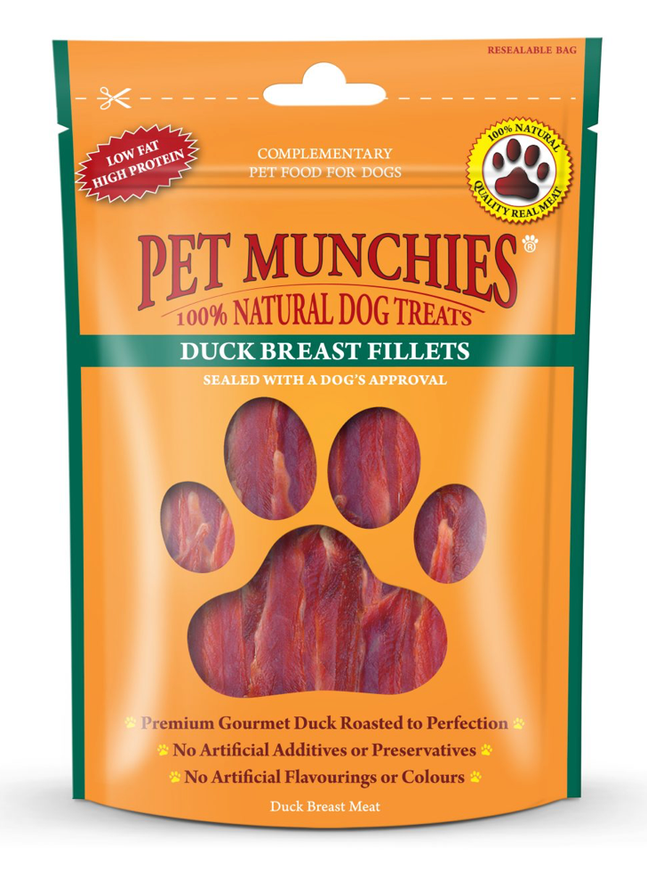 Pet Munchies Duck Breast Fillets 80g