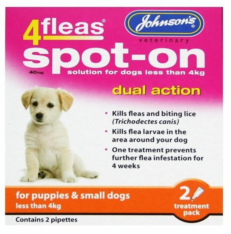 Johnson's 4fleas Spot On Dual Action for Puppies & Small Dogs (2pk)