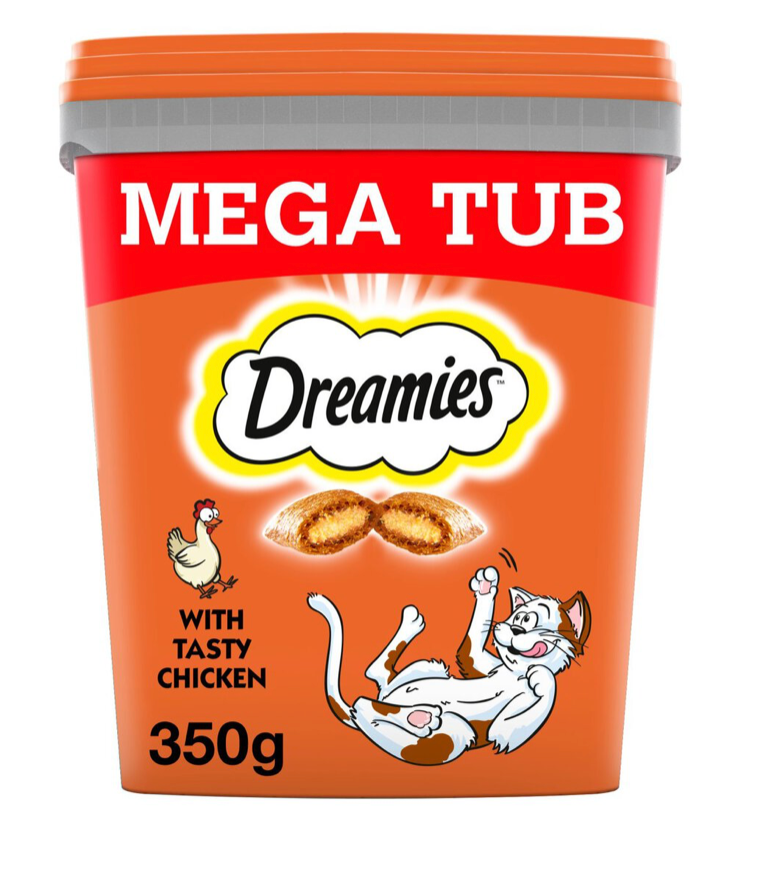 Dreamies Chicken Cat Treats Mega Tub 350g