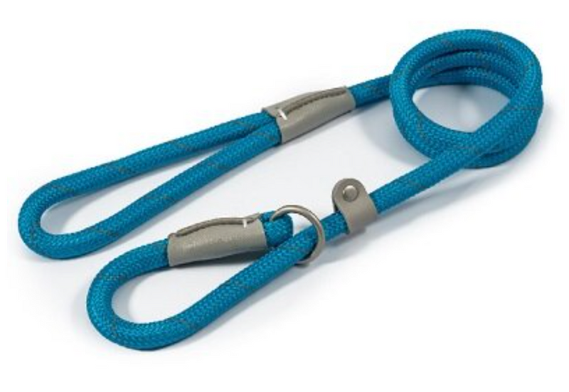 Ancol Viva Rope Reflictive Slip Lead Blue 12mm x 1.2m