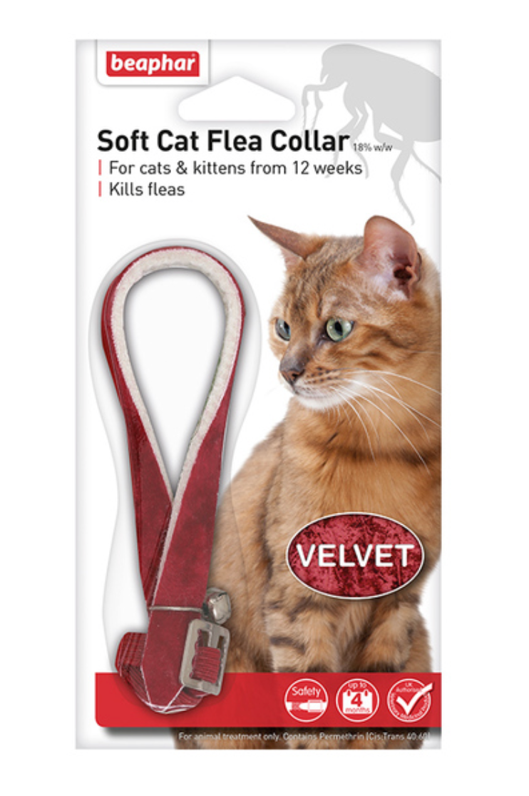 Beaphar Soft Cat Flea Collar Velvet Assorted Colours