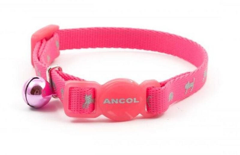 Ancol Hi-Vis Kitten Collar - Pink - 15-22cm