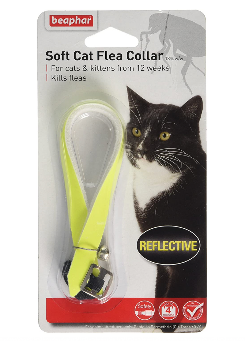 Beaphar Soft Cat Flea Collar Reflective Yellow