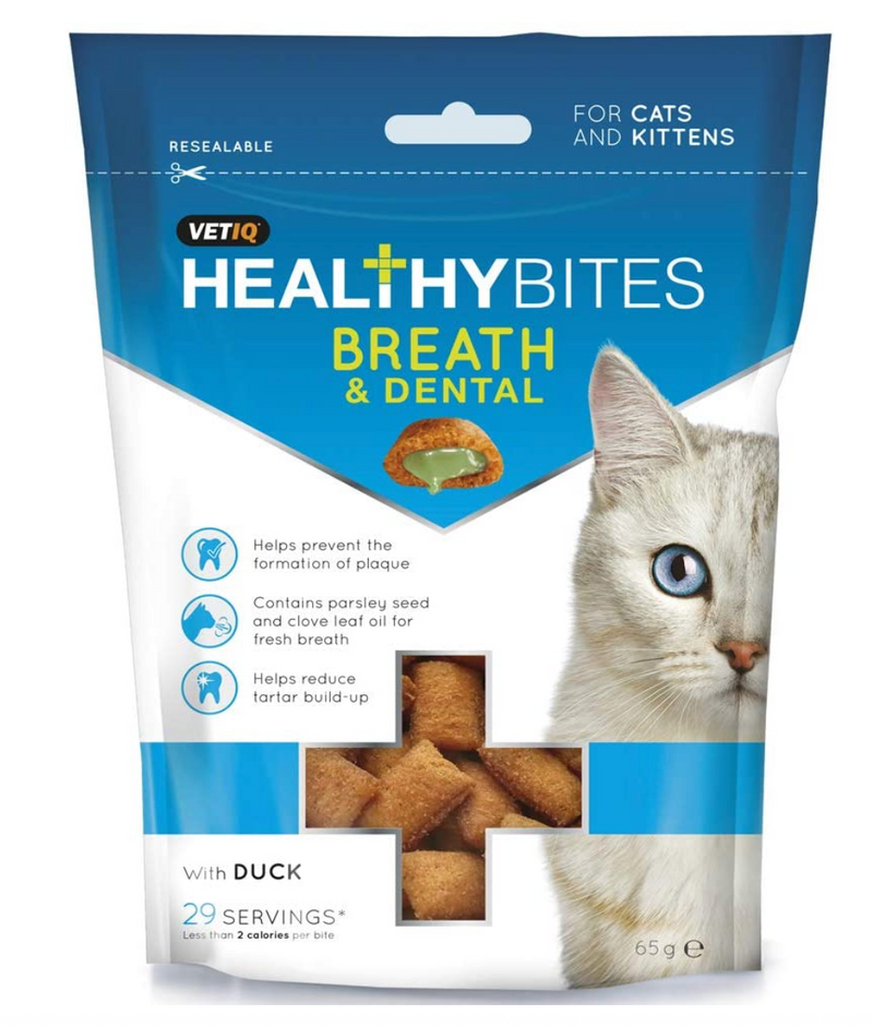VetIQ Healthy Bites Cat Breath & Dental Treats 65g