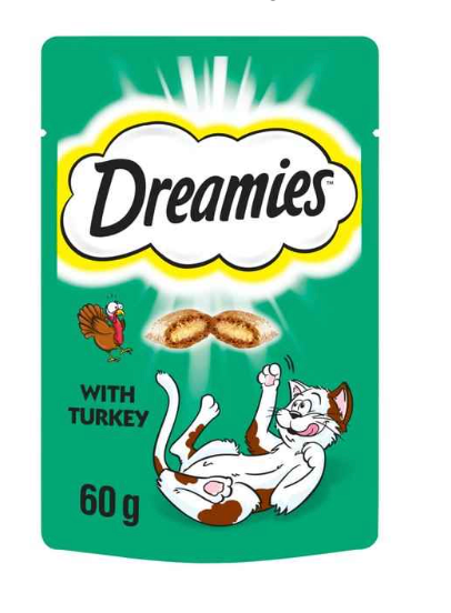 DREAMIES Cat Treats with Tantalising Turkey 60g