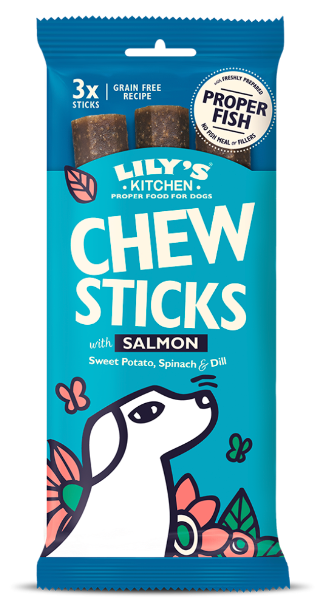 Lily's Kitchen Adult Dog Chew Sticks Salmon, 120g