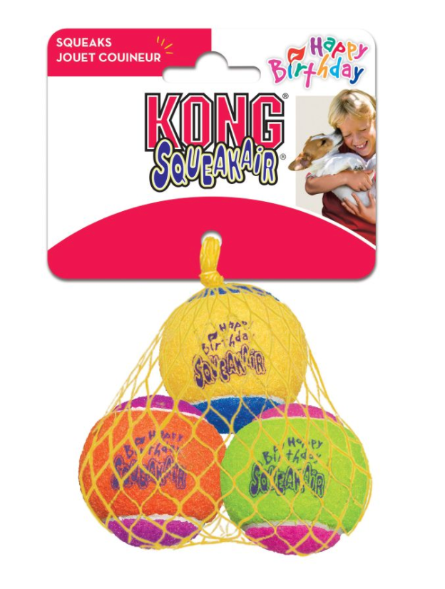 KONG SqueakAir Birthday Balls (3 pack)