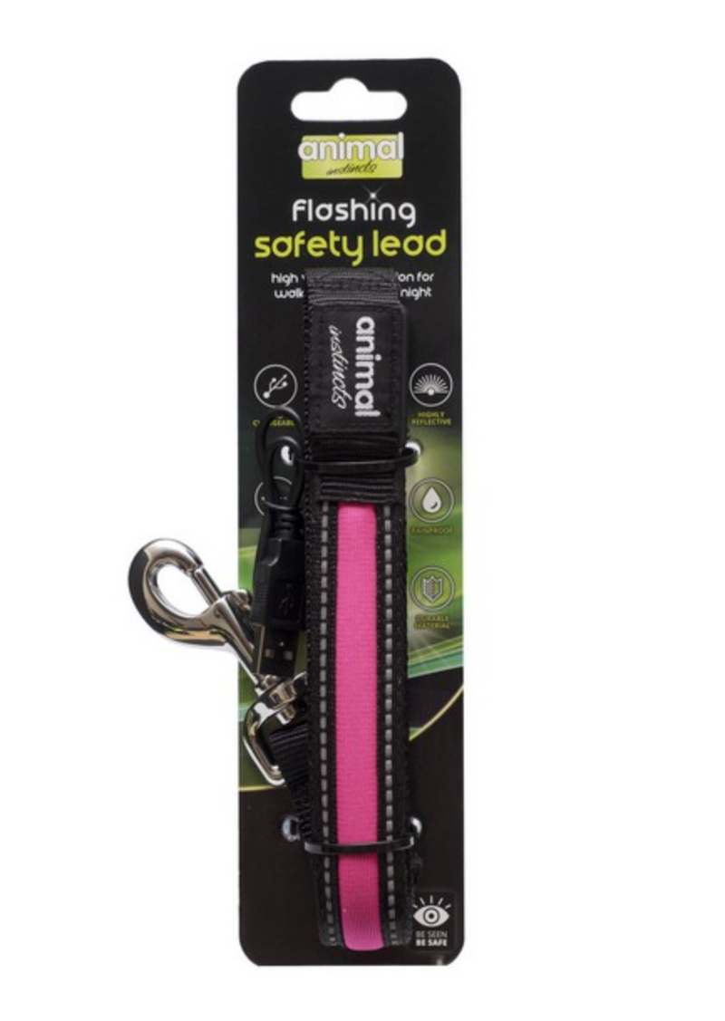 Flashing Safety Lead (Assorted Colours)