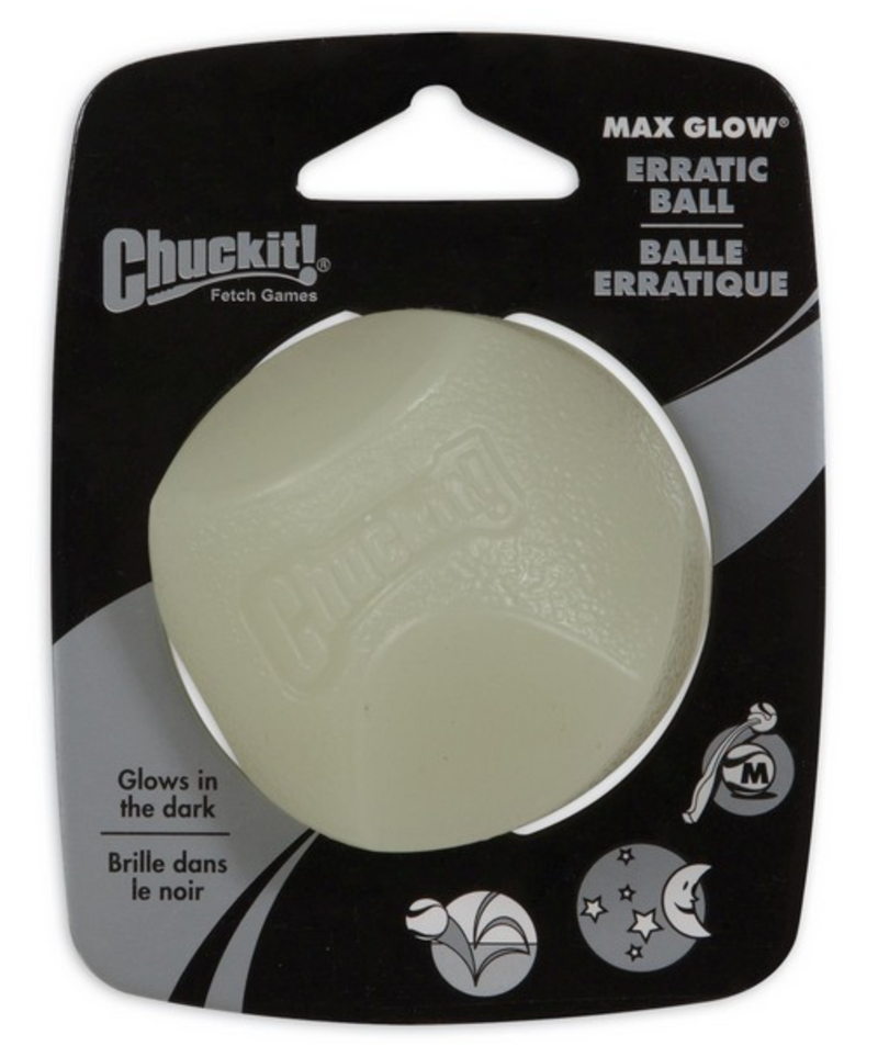 Chuckit! Max Glow Erratic Ball - Glow in the Dark
